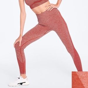 Pink seamless workout tights